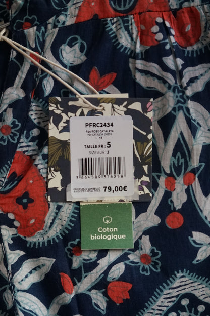 Robe longue imprimée voile de coton bio esprit bohème CATALEYA
