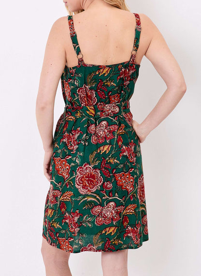 Robe imprimée fluide sans manches avec ceinture NATHOR