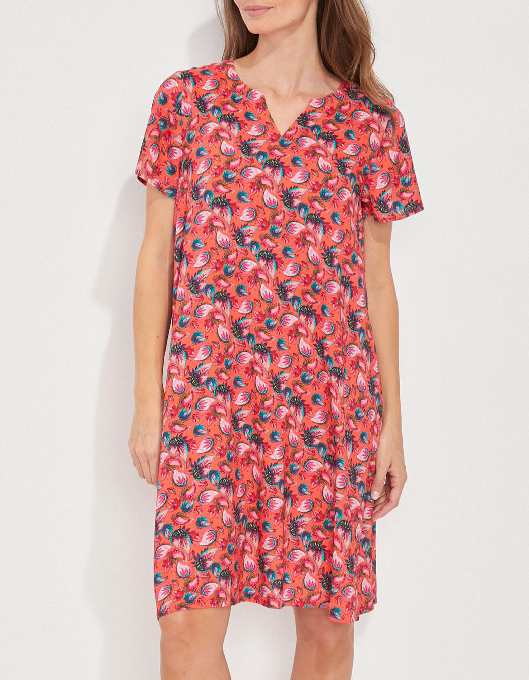 Robe imprimée fluide évasée Ecovero ZOE