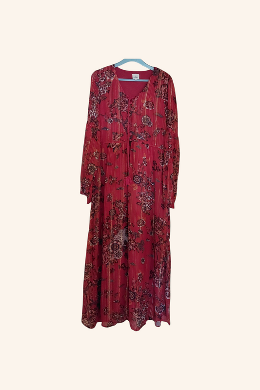 Robe longue doublée manches longues