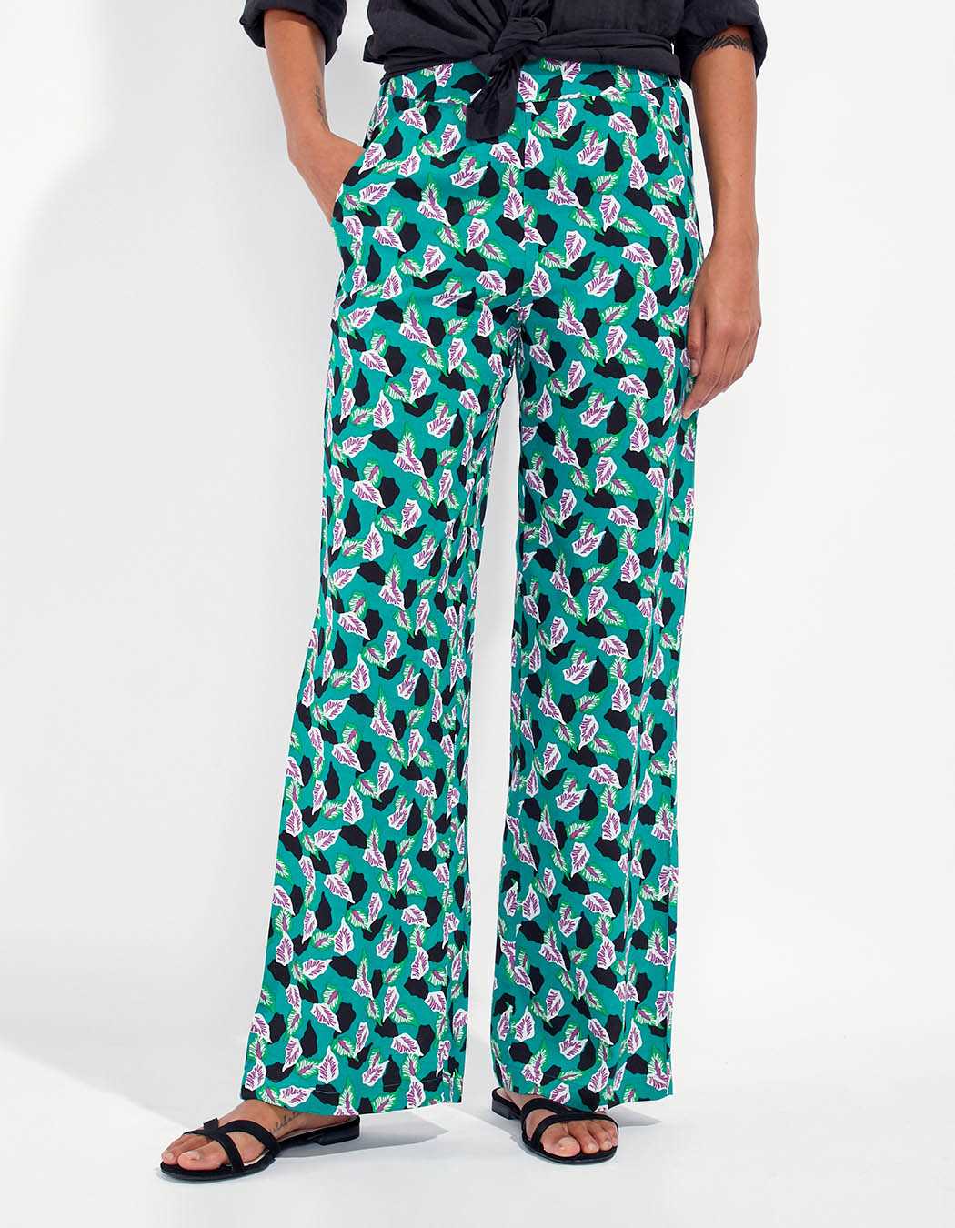 Pantalon large imprimé ESTIA