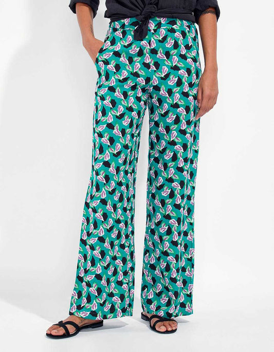 Pantalon large imprimé ESTIA
