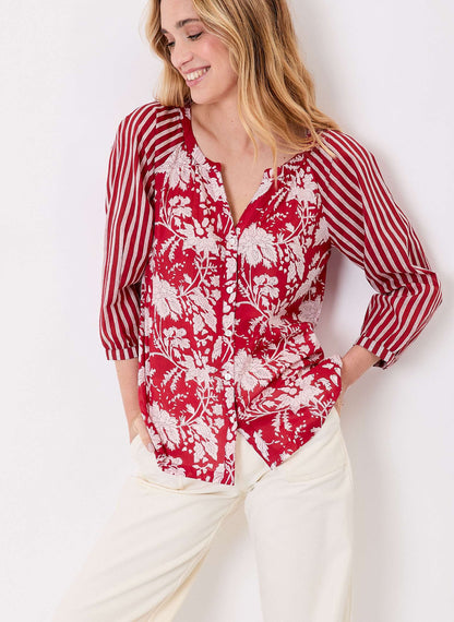 Blouse imprimée ample voile de coton bio OCCI