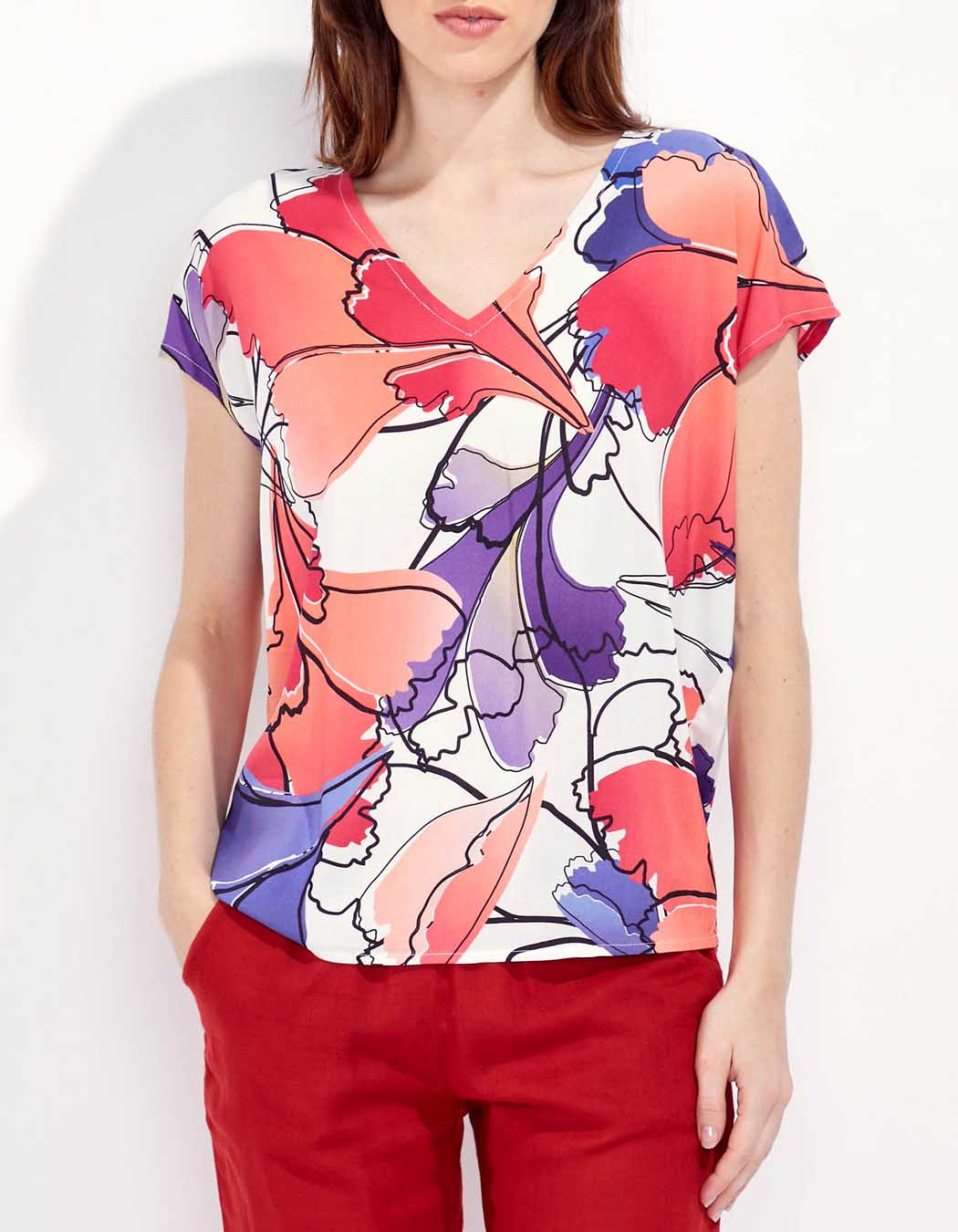 Blouse sans manches imprimée HENA