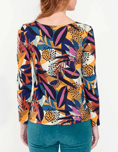 T-shirt droit coton flammé imprimé KANPUR