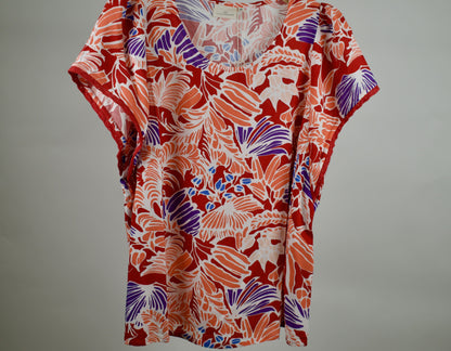 Top imprimé dentelles NEEMA