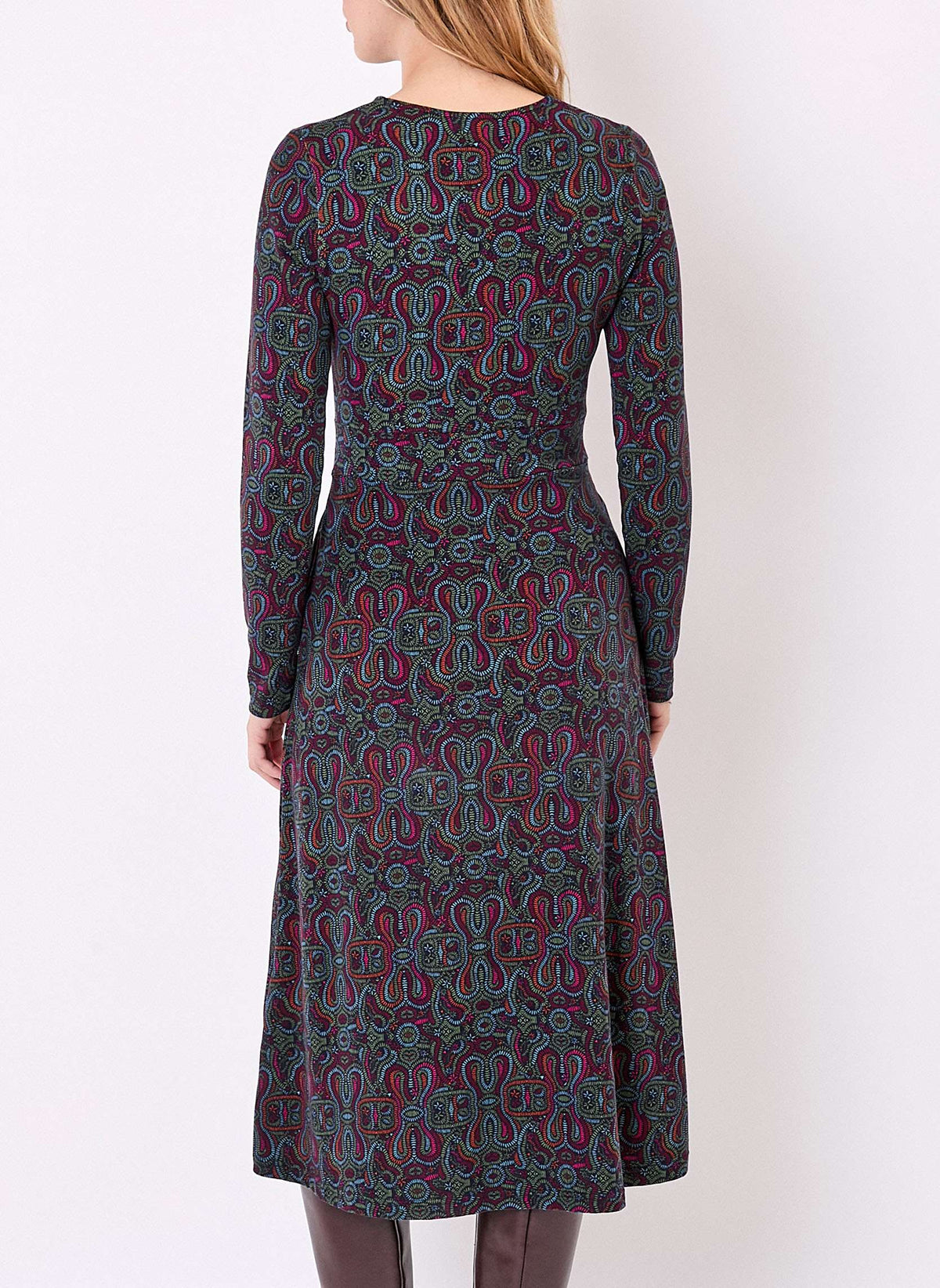 Robe midi imprimée maille fluide BANY