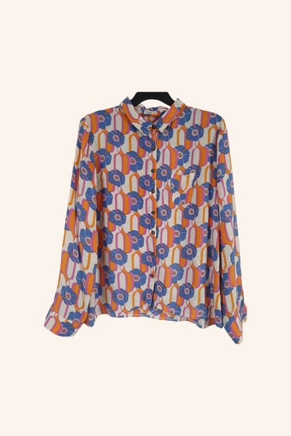 Chemise à fleurs vintage 70's