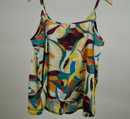 Débardeur boutons gaze de coton ULANI