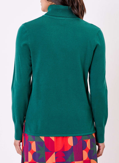 Pull maille col roulé uni BHOLA