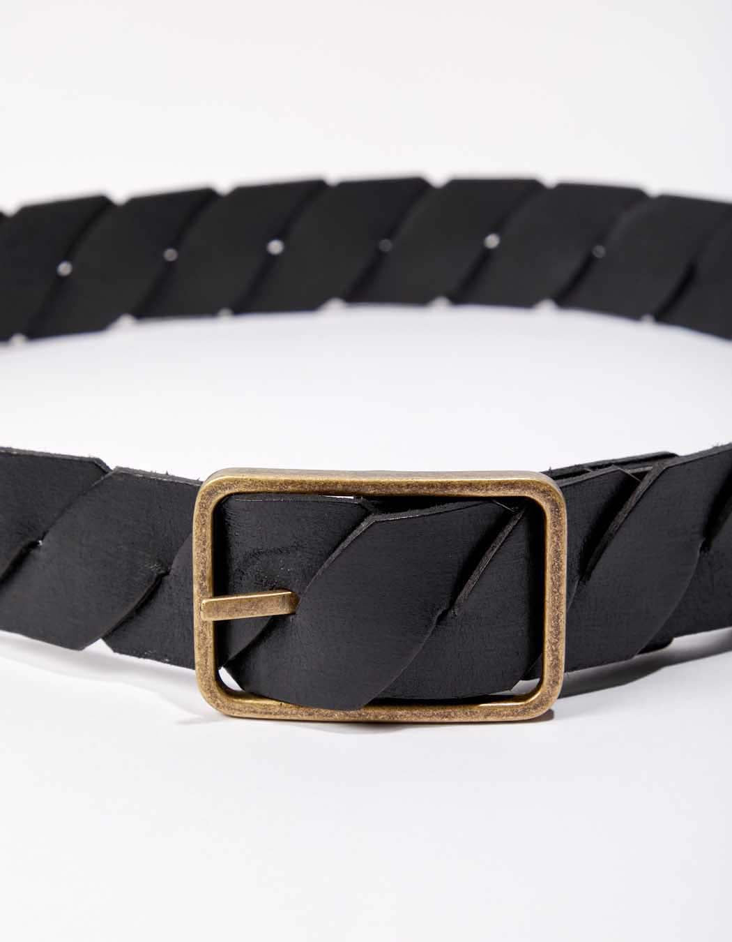 Ceinture cuir tréssé ajustable DEEPA