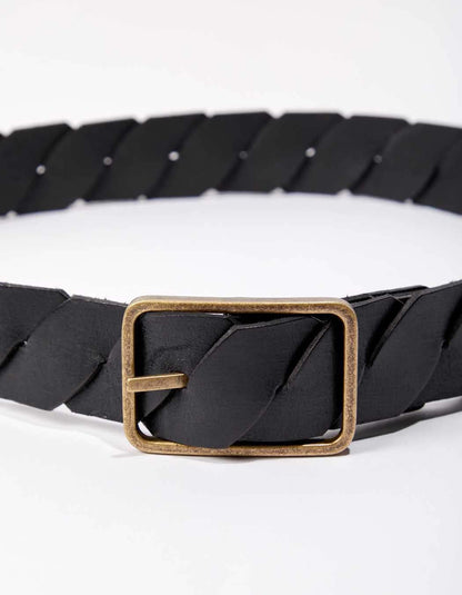 Ceinture cuir tréssé ajustable DEEPA