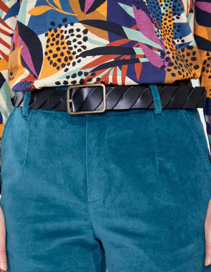 Ceinture cuir tréssé ajustable DEEPA