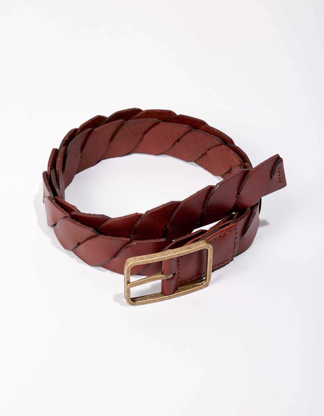 Ceinture cuir tréssé ajustable DEEPA