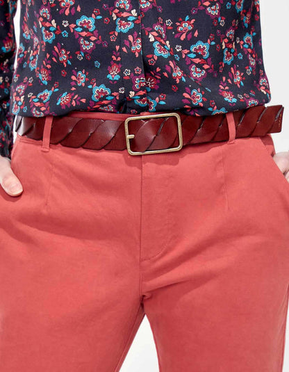 Ceinture cuir tréssé ajustable DEEPA