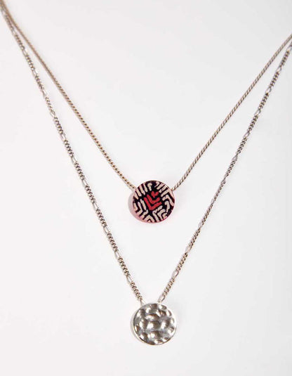 Collier double pastille LASA