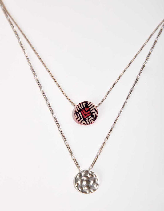 Collier double pastille LASA