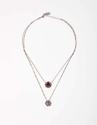 Collier double pastille LASA
