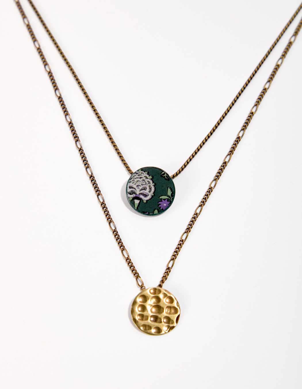 Collier double pastille LASA