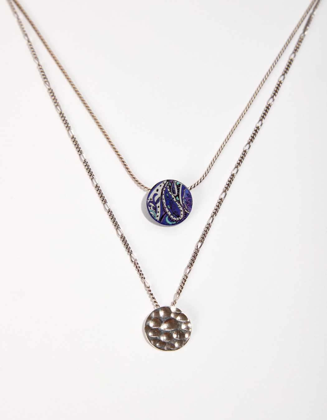 Collier double pastille LASA
