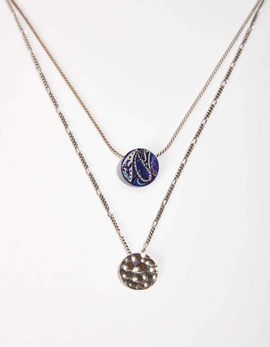 Collier double pastille LASA