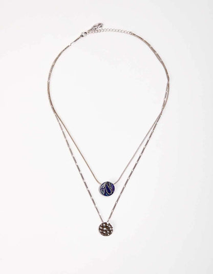 Collier double pastille LASA