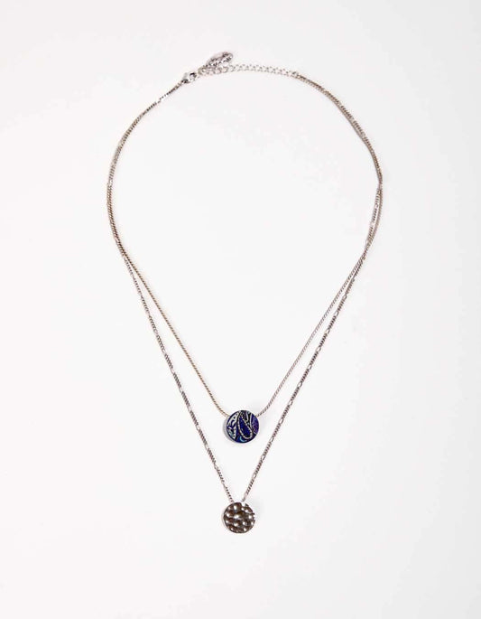 Collier double pastille LASA