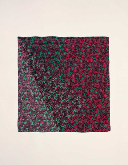 Grand foulard rectangulaire imprimé GRIMM