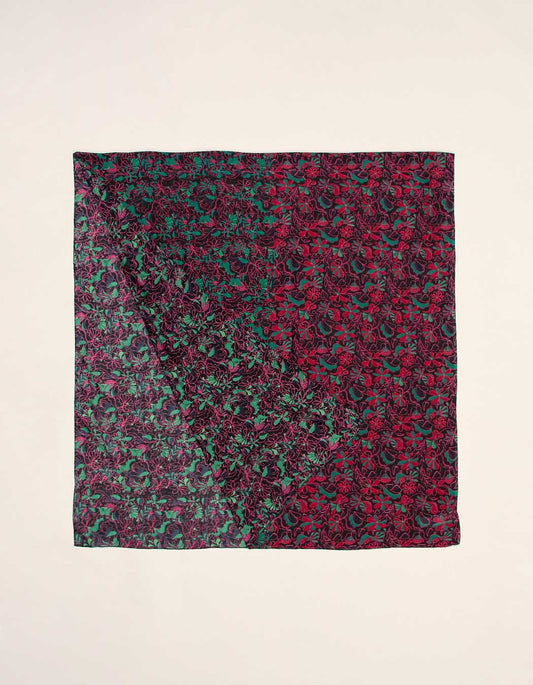 Grand foulard rectangulaire imprimé GRIMM