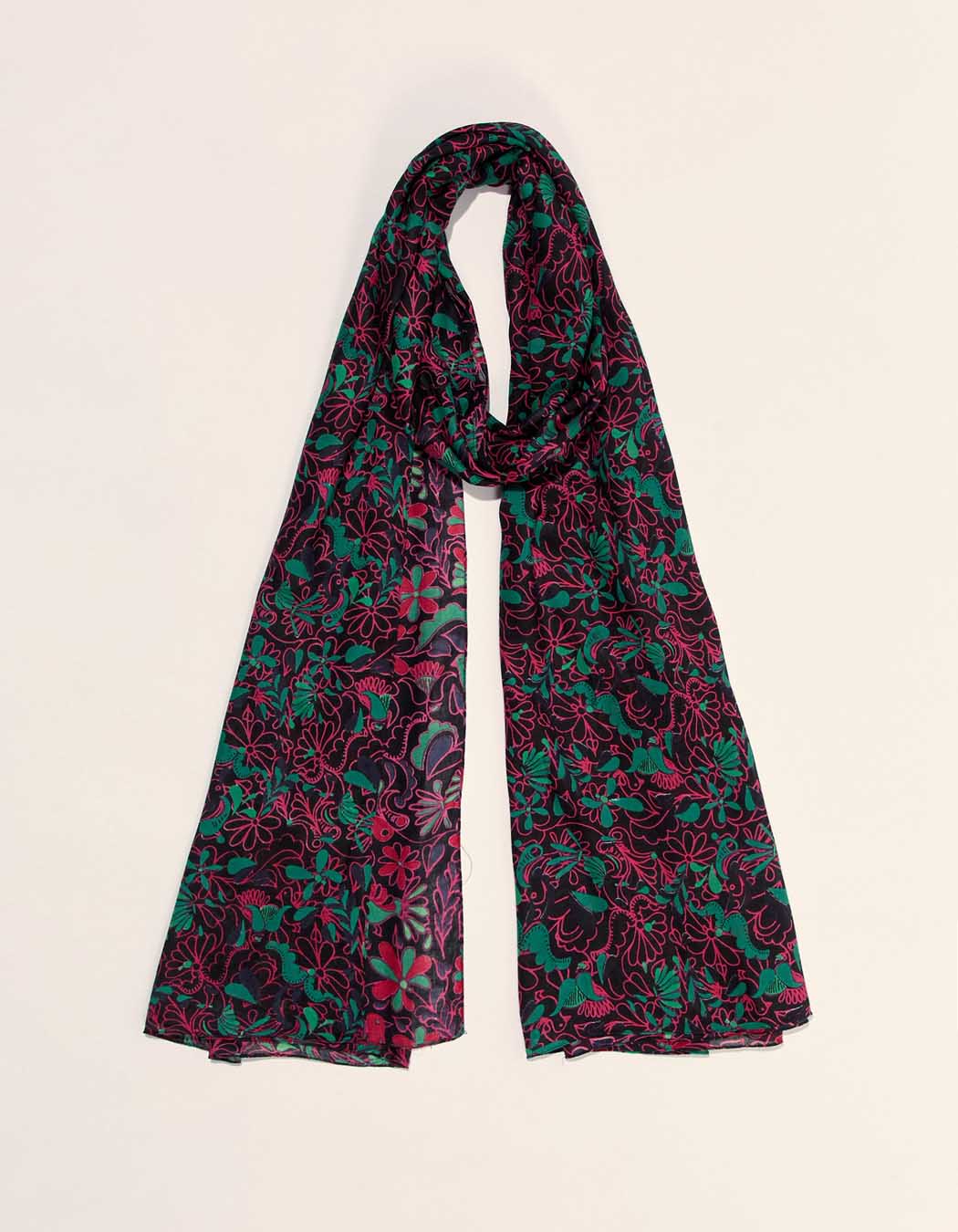 Grand foulard rectangulaire imprimé GRIMM