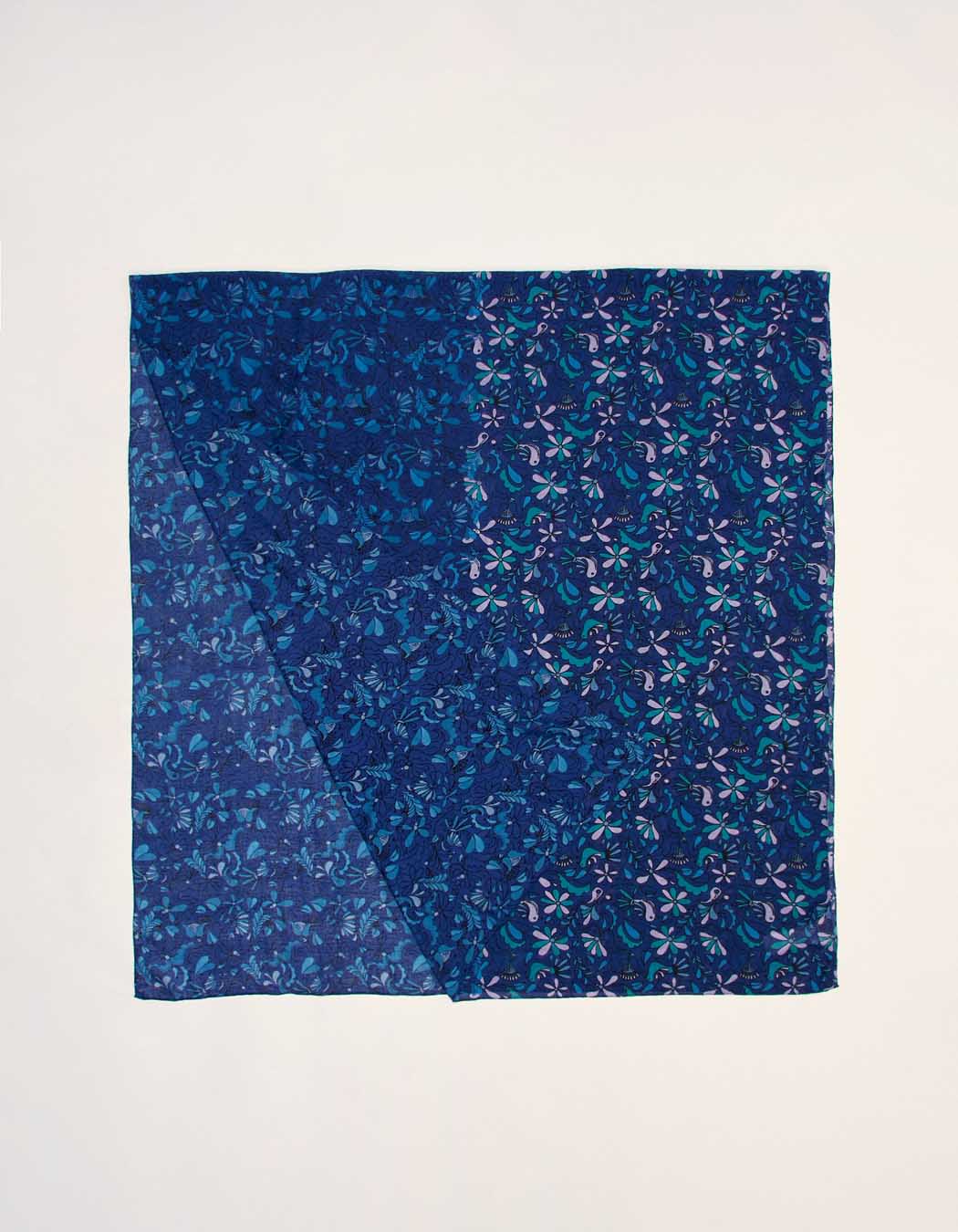 Grand foulard rectangulaire imprimé GRIMM