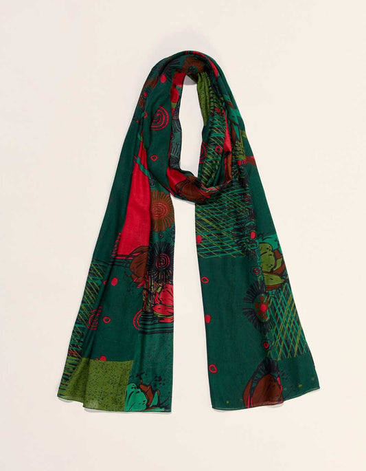 Grand foulard rectangulaire imprimé GRIMM