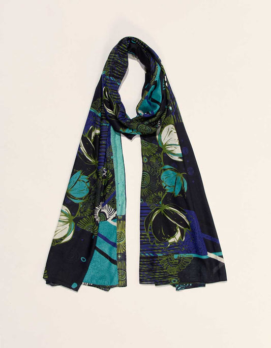 Grand foulard rectangulaire imprimé GRIMM