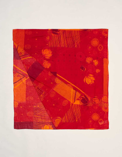 Grand foulard rectangulaire imprimé GRIMM