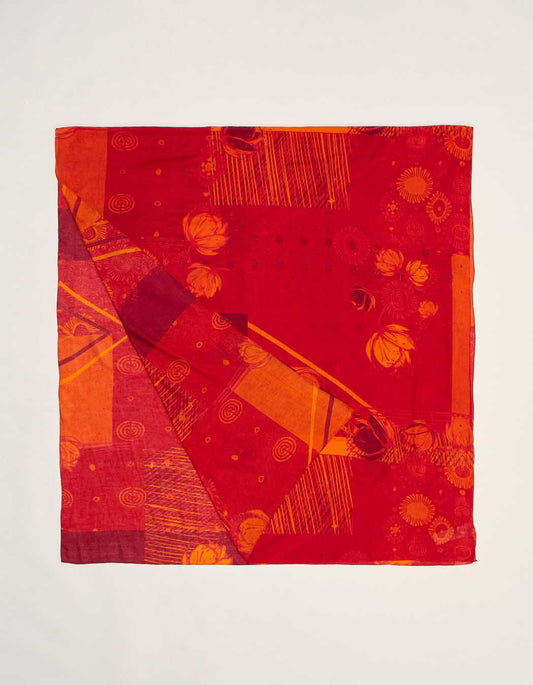 Grand foulard rectangulaire imprimé GRIMM