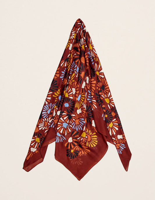 Foulard imprimé en coton MAXI