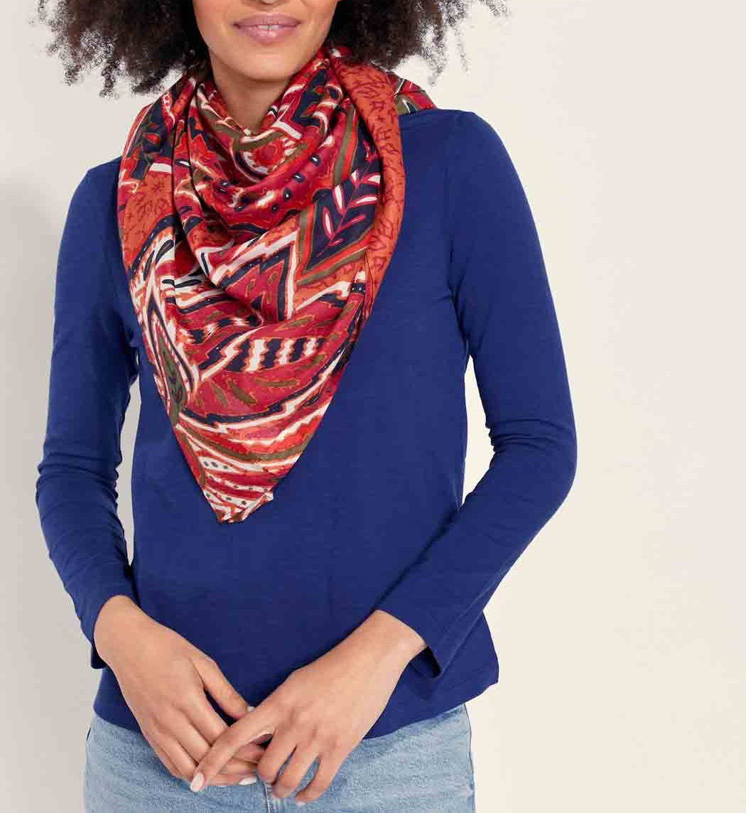 Grande étole en coton imprimé MAXI