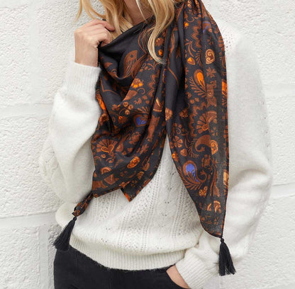 Grande étole en coton imprimé MAXI