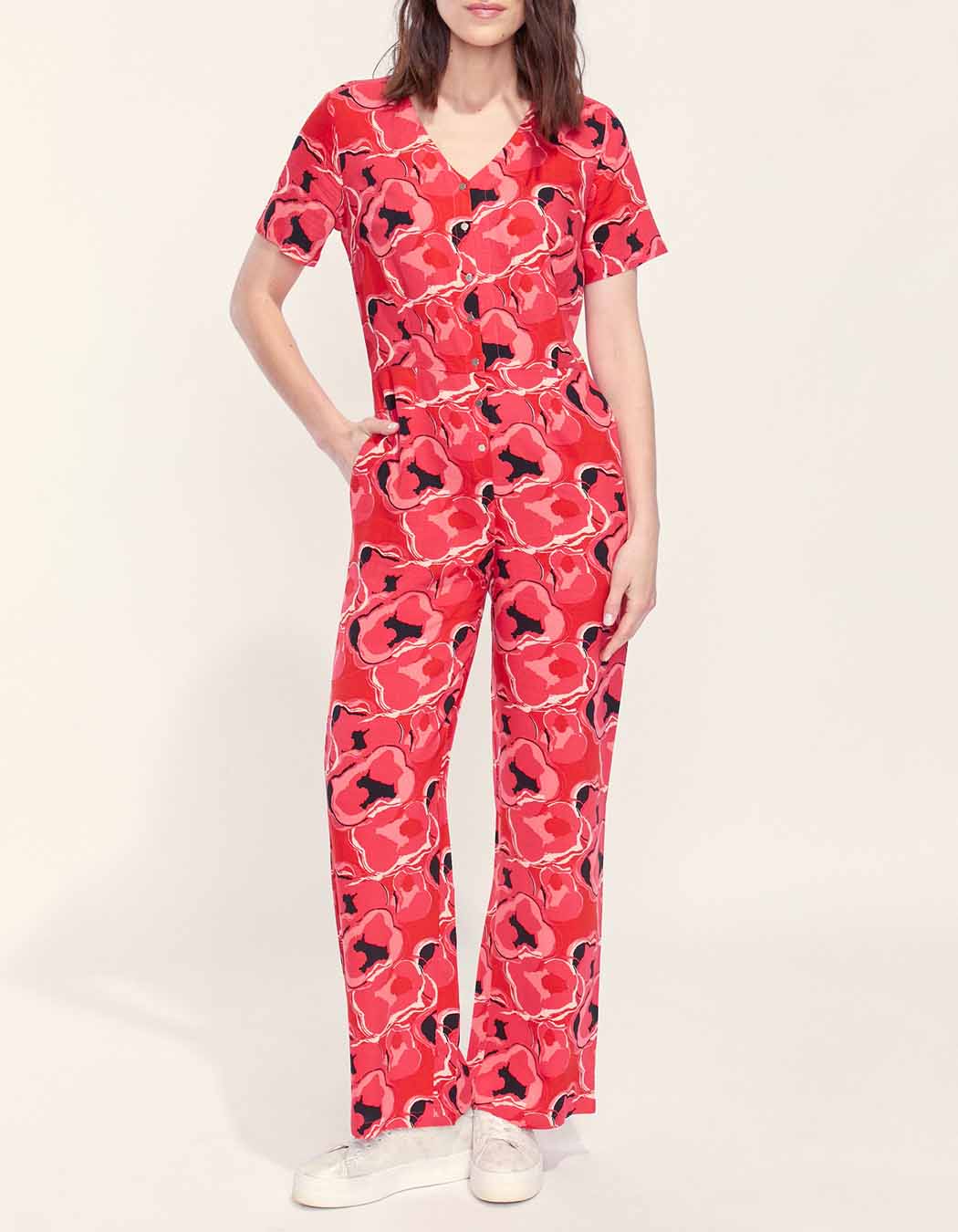 Combi-pantalon fluide imprimée MAYZI