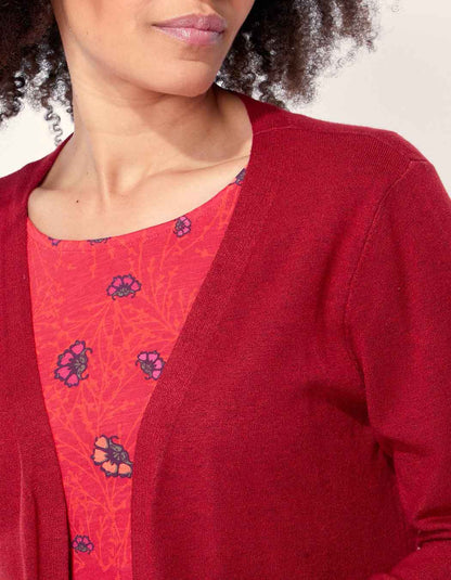 Gilet long maille fine SONA
