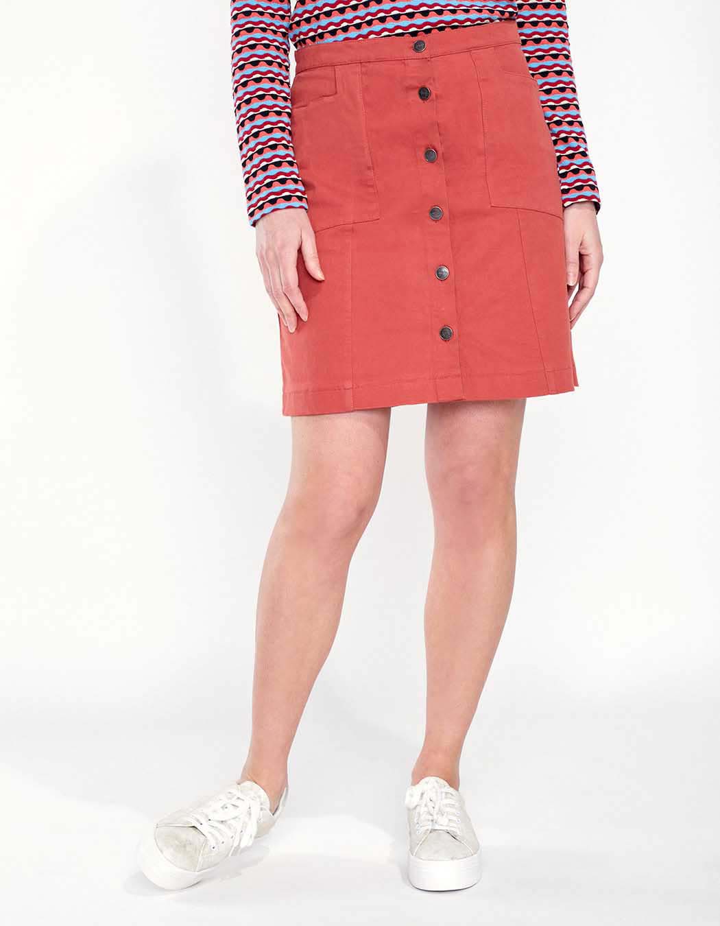 Jupe coton boutonnée PATIALA