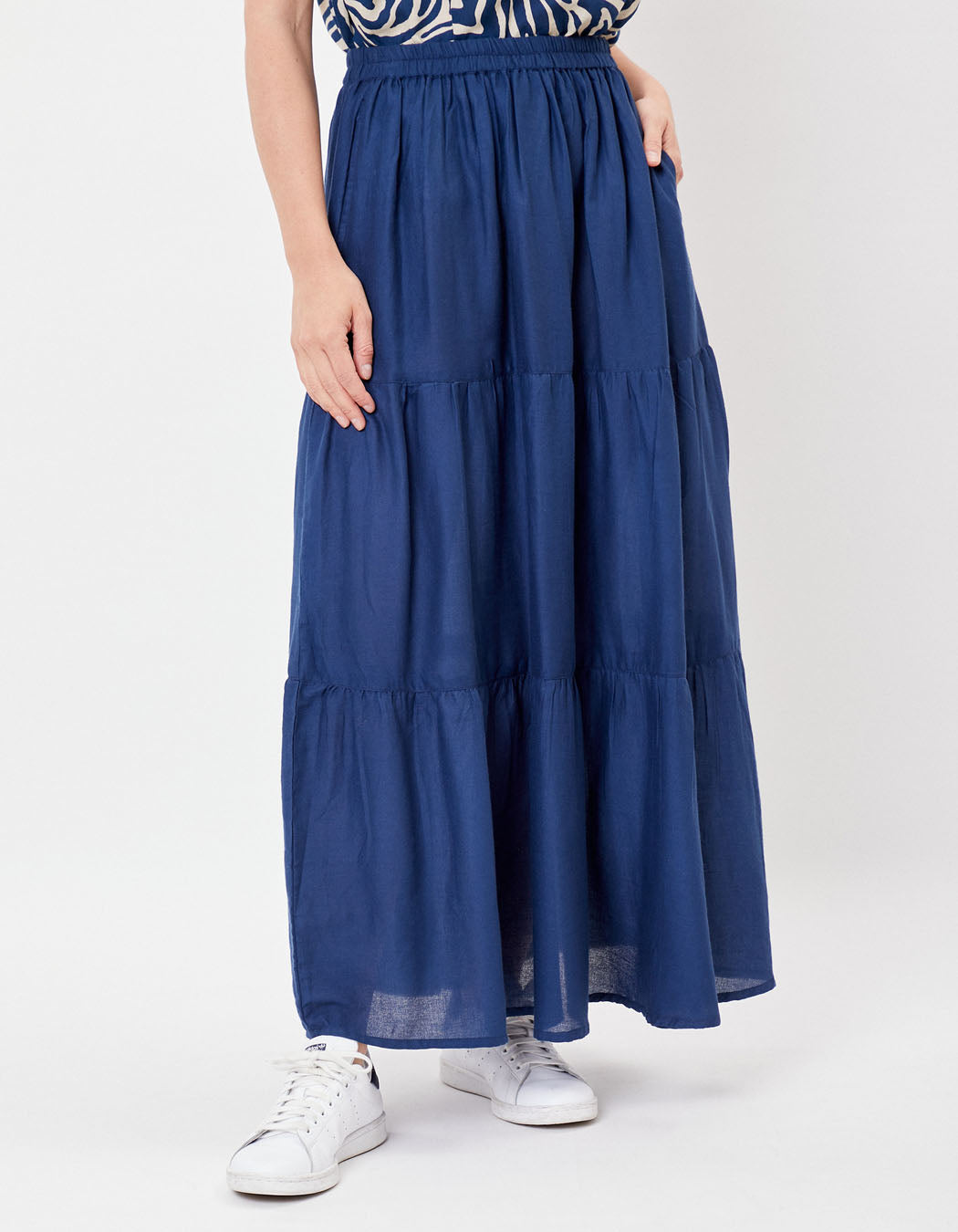 Jupe longue volants coton bio UNA