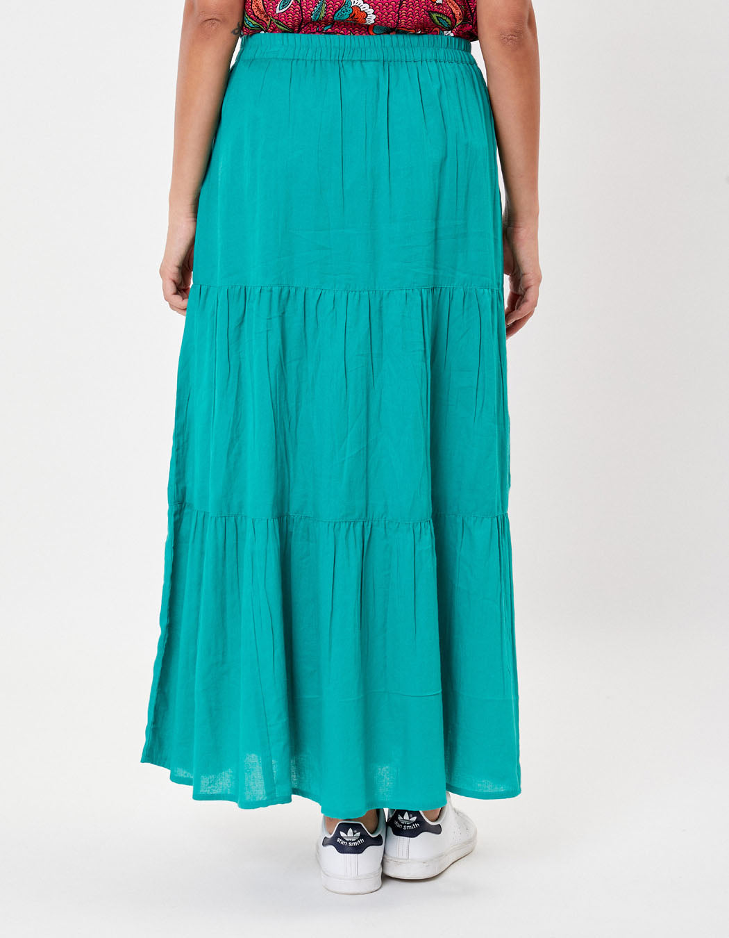 Jupe longue volants coton bio UNA