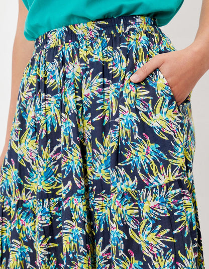 Jupe longue volants coton bio UNA PRINT