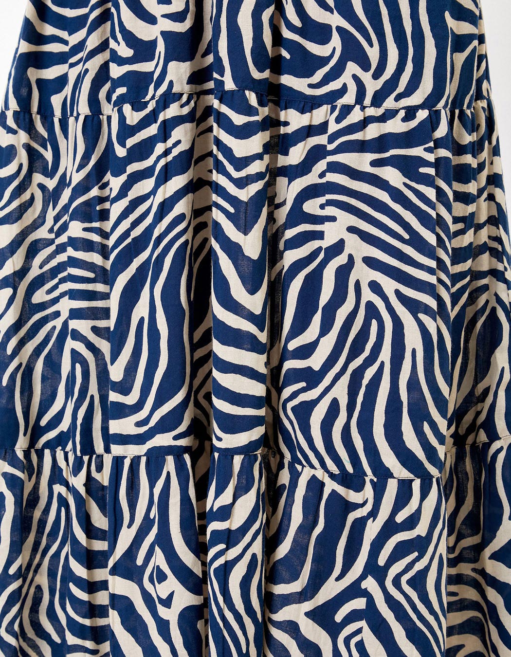Jupe longue volants coton bio UNA PRINT
