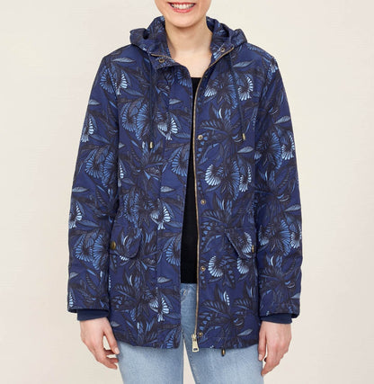 Parka imperméable imprimée à capuche RINA
