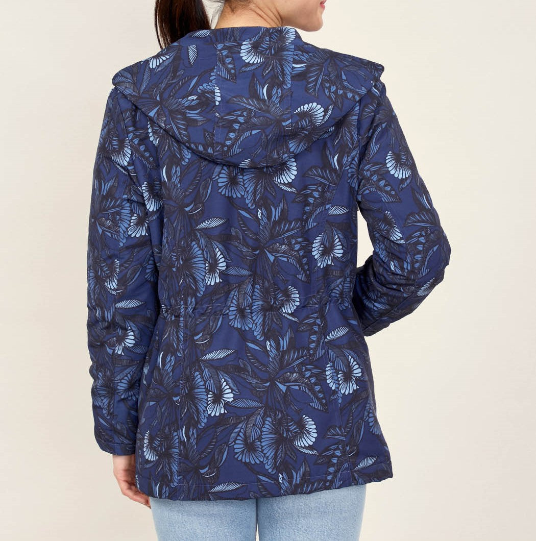 Parka imperméable imprimée à capuche RINA