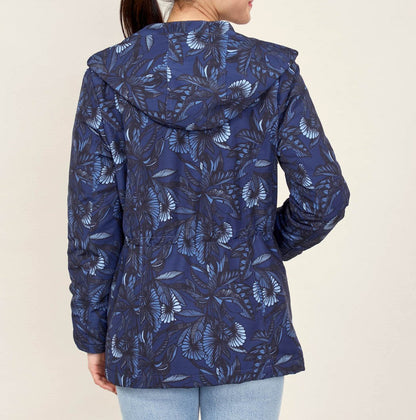 Parka imperméable imprimée à capuche RINA
