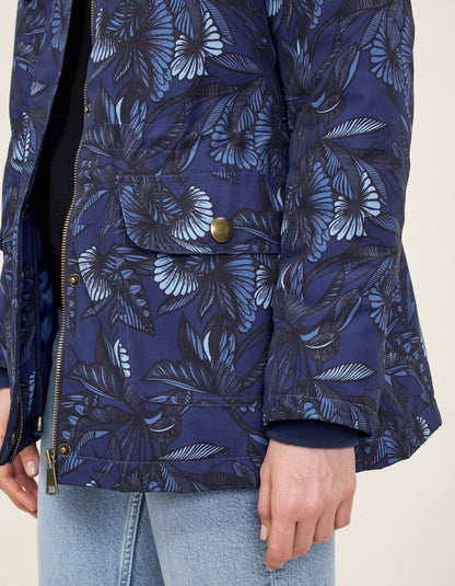 Parka imperméable imprimée à capuche RINA