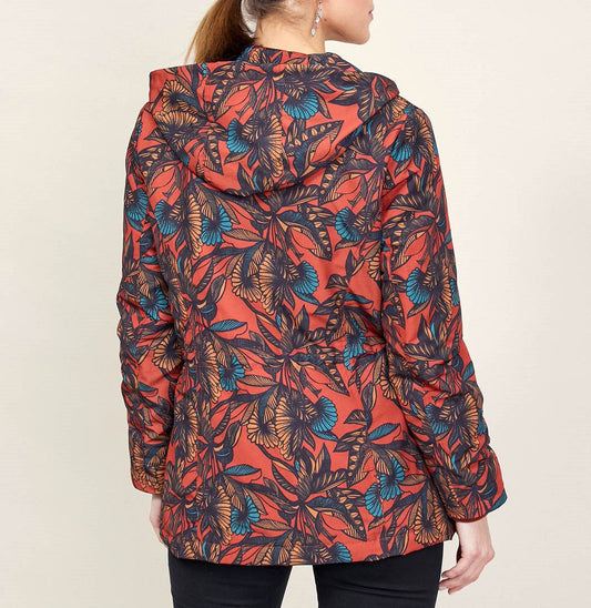 Parka imperméable imprimée à capuche RINA